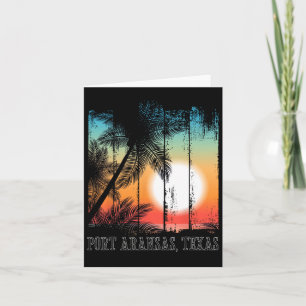 Port Aransas Texas Beach Palms Vacation Surf Sundo Card