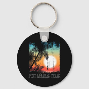 Port Aransas Texas Beach Palms Vacation Surf Sundo Key Ring
