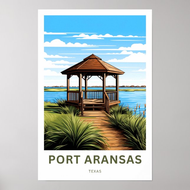 Port Aransas Texas Travel Print (Front)