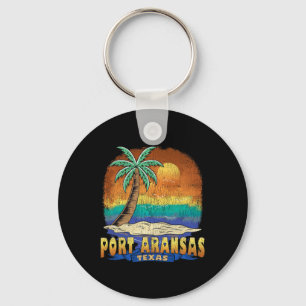 Port Aransas Texas Vintage Distressed Souvenir  Key Ring