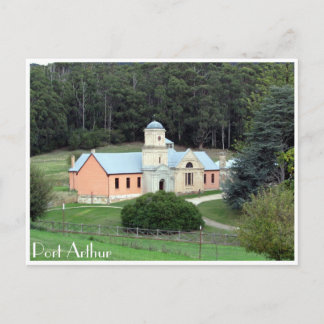 port arthur church view postcard
