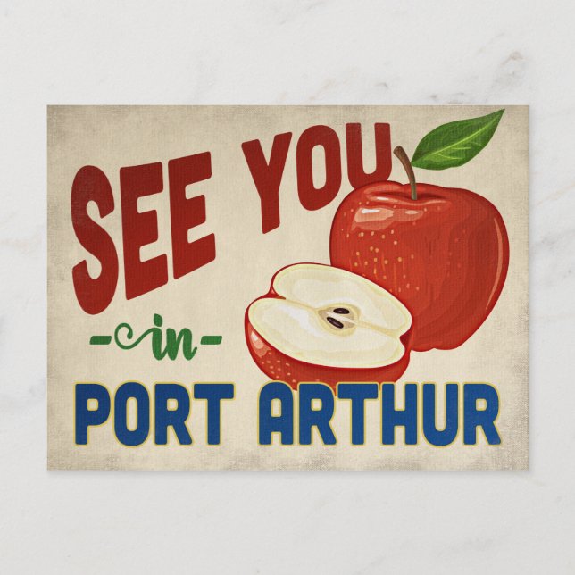 Port Arthur Texas Apple - Vintage Travel Postcard (Front)