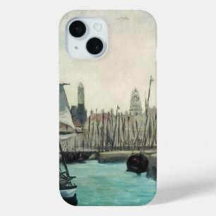 Port at Calais by Manet, Vintage Impressionism Art iPhone 15 Case