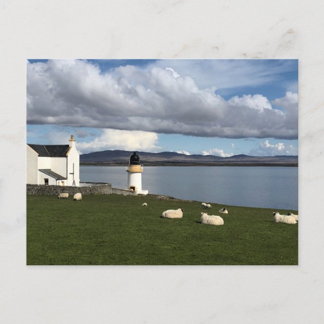 Port Charlotte Lighthouse, Isle of Islay, Scotland Postcard (Front)