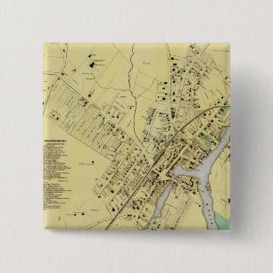 Port Chester, NY 15 Cm Square Badge