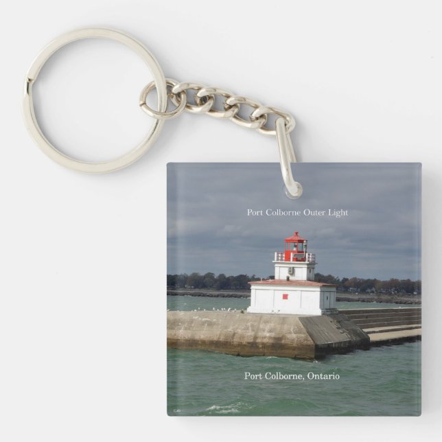 Port Colborne Lights acrylic key chain (Front)