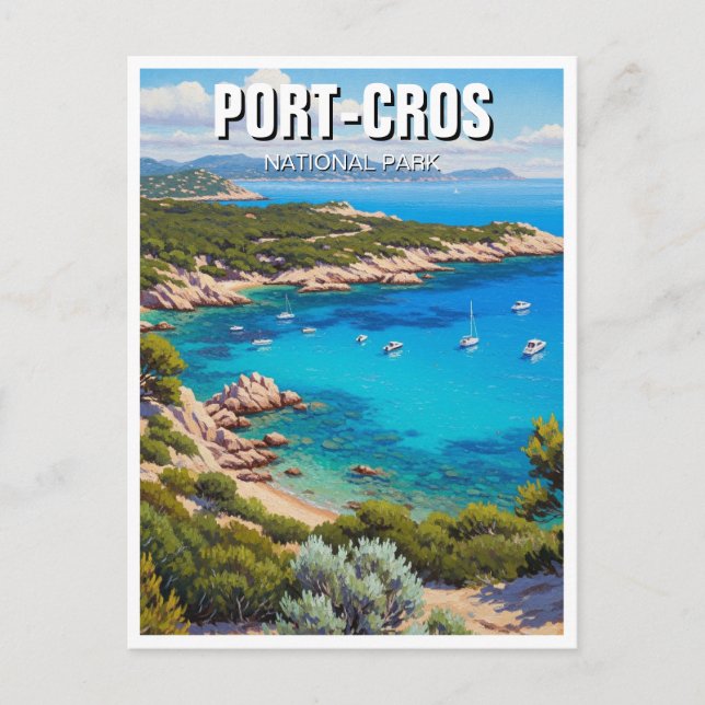 Port-Cros National Park France Travel Postcard (Front)