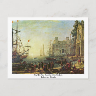 Port De Mer Avec La Villa Médicis Postcard