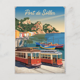 Port de Soller Mallorca Vintage Postcard