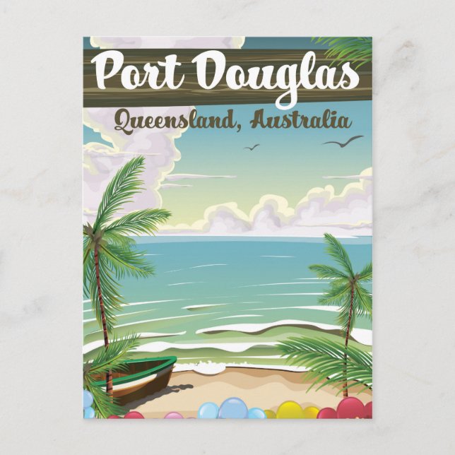 Port Douglas Australia vintage travel poster Postcard (Front)