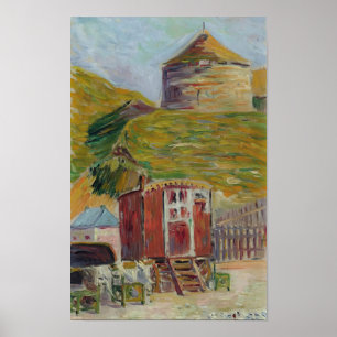 Port-En-Bessin, The Old Tower (1884) Paul Signac Poster