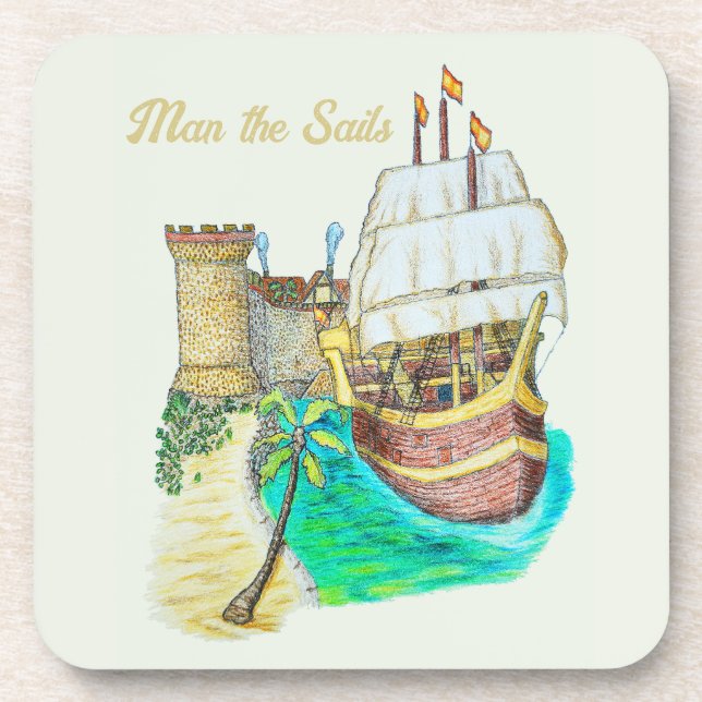 Port Galleon Coaster (Front)