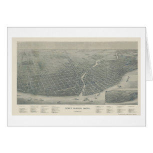 Port Huron, MI Panoramic Map - 1894