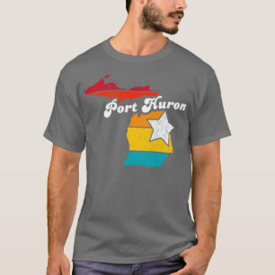 Port Huron Michigan Vintage Distressed Souvenir 2 T-Shirt