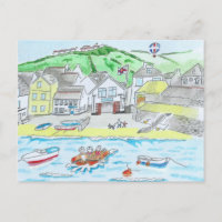 Port Isaac, Cornwall Postcard