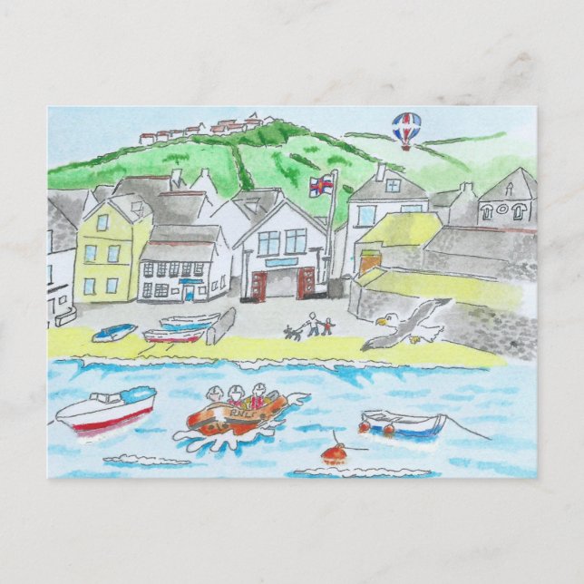 Port Isaac, Cornwall Postcard (Front)