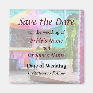 Port Lucaya Marketplace Bahamas Save the Date Magnet