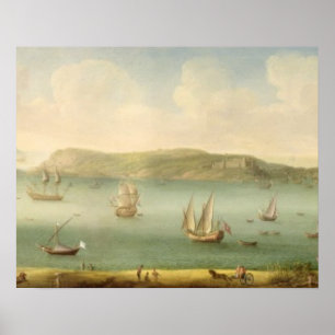 Port Mahon, Minorca, 1730's (oil on canvas) Poster