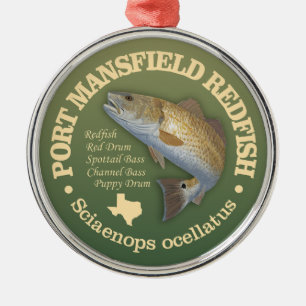 Port Mansfield (redfish) Metal Tree Decoration
