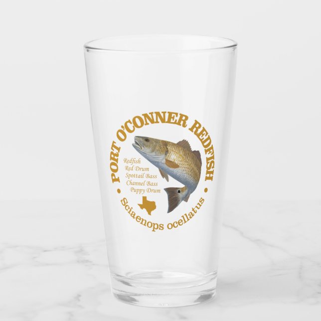 Port O'Conner (redfish) Glass (Front)