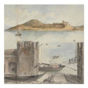 Port of Arona (1795) Charles Gore  Poster