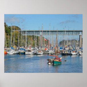 Port of Douarnenez in France Holiday Poster
