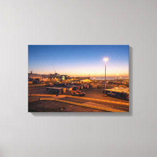 Port of Hull Sunset Maritime Industrial Photo Canvas Print