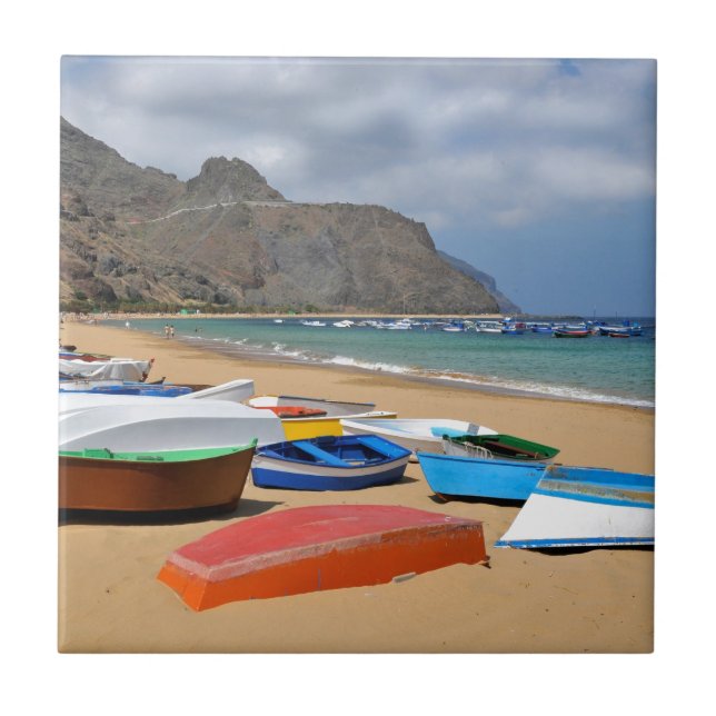 Port of San Andres at Tenerife Tile (Front)