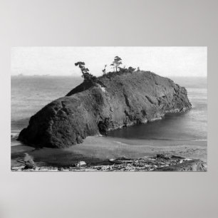 Port Orford, Oregon View of Battle Rock Coast Poster