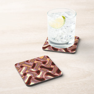 Port & Peach Hard Plastic Coasters Set