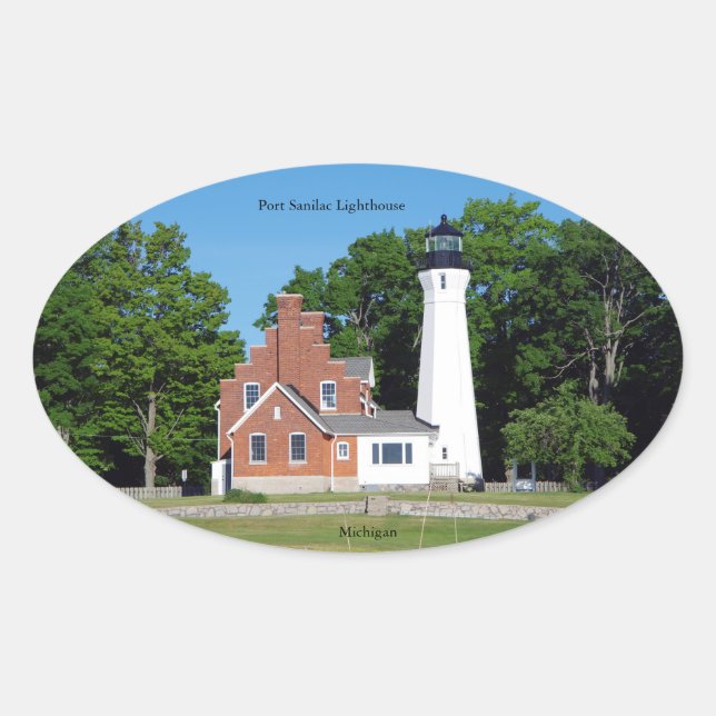 Port Sanilac Lighthouse sticker (Front)