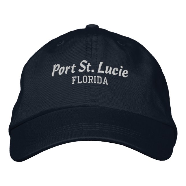 Port St.Lucie Florida Embroidered Baseball Hat (Front)