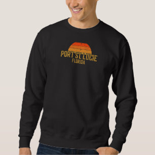 Port St Lucie Florida Retro Vintage Sunset Sweatshirt