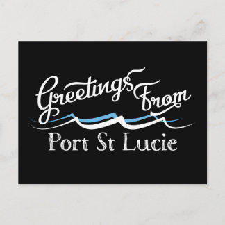 Port St Lucie Water Waves Postcard