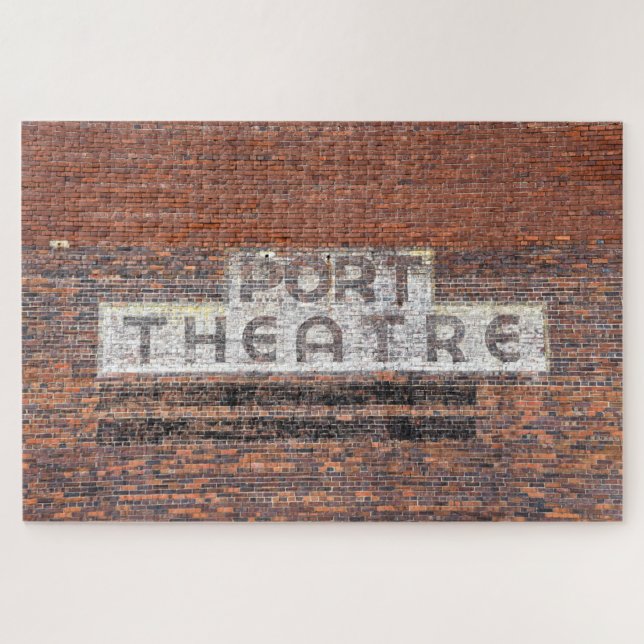 Port Theatre Sign, Port St. Joe, Florida Jigsaw Puzzle (Horizontal)