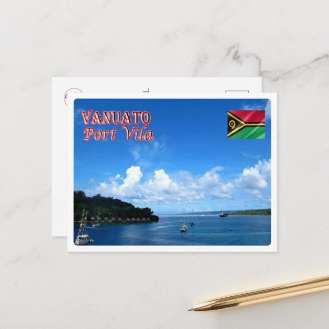 Port Vila - Natural Harbour - Vanuatu - Postcard (Front/Back In Situ)
