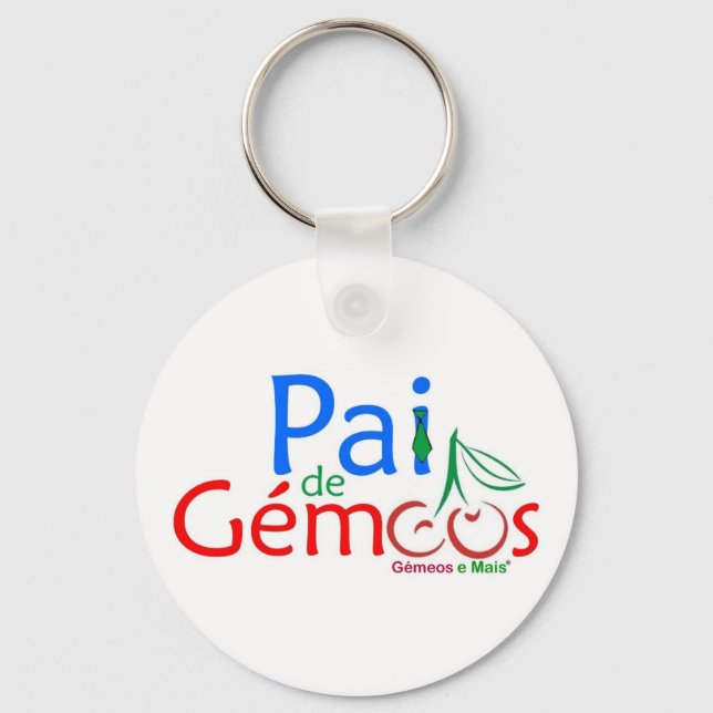 Porta-chaves Pai de Gémeos Key Ring (Front)