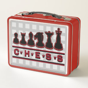 Portable Chess Board 2.0 Metal Lunchbox