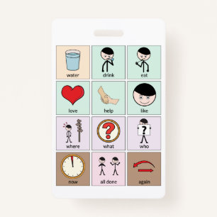 Portable Communication Board Badge ID Badge