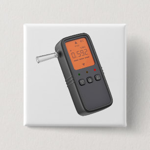 Portable digital breathalyzer 15 cm square badge