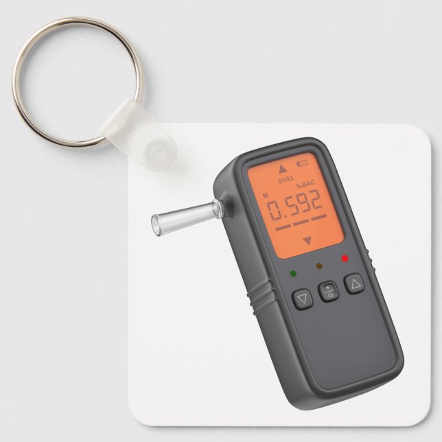 Portable digital breathalyzer key ring (Front)