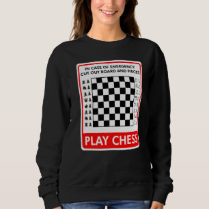 Portable Emergency Travel Chess Board Sweatshirt