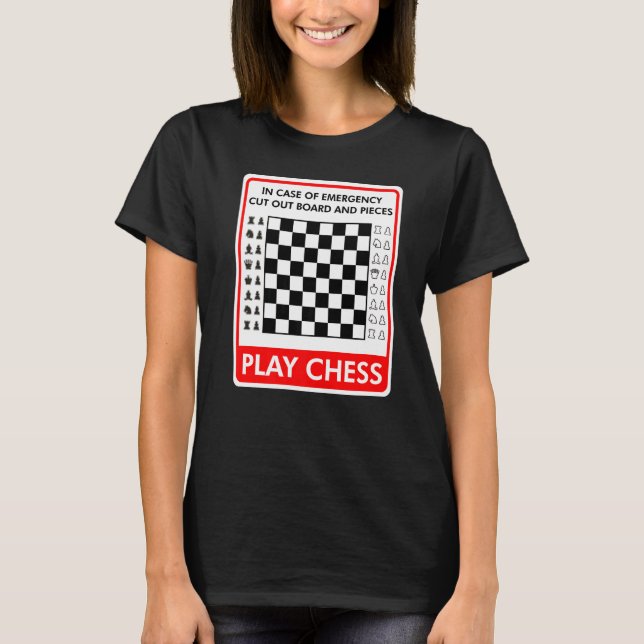 Portable Emergency Travel Chess Board T-Shirt (Front)