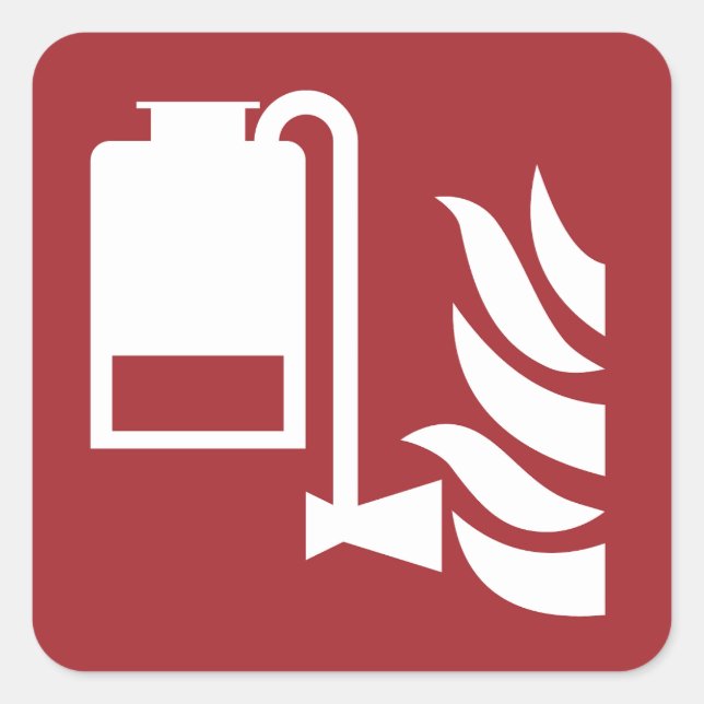 Portable Foam Applicator Unit Safety Sign Square Sticker (Front)