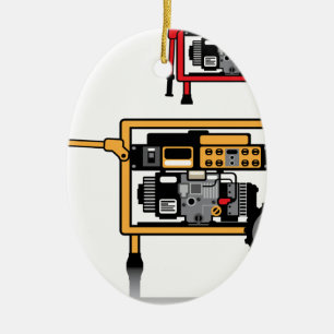 Portable Generator vector Ceramic Tree Decoration