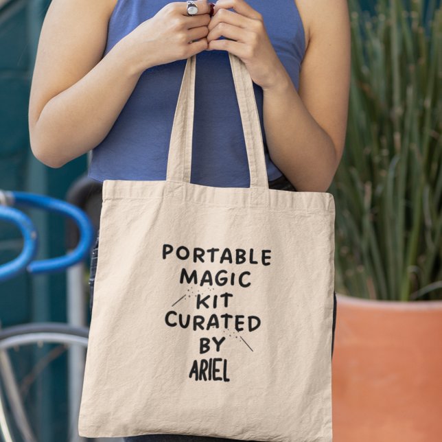 Portable Magic Kit Personalized Funny Quirky Gift Tote Bag (Add your name, embrace the magic, and embark on new horizons today!)