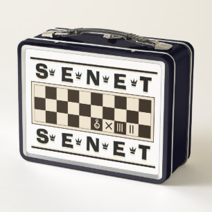 Portable Senet Board Chess Board Metal Lunchbox
