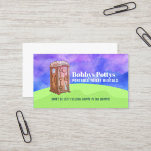 Portable Toilets Slogans Business Card