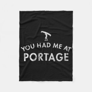 Portage Canoe Paddle River Lake Camping Fleece Blanket