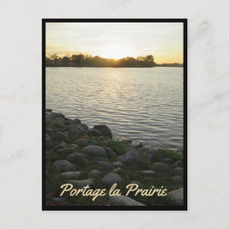 Portage La Prairie - Crescent Lake Sunset 3 Postcard